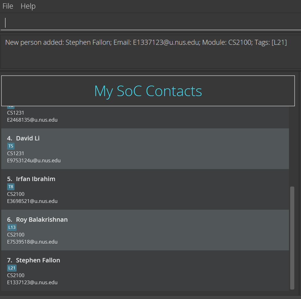 Manual Testing for Adding Person